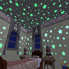 Load image into Gallery viewer, 100pcs/bag 3cm Glow in Dark Toys Luminous Star Stickers Bedroom Sofa Fluorescent Painting Toy PVC Stickers for Kids Room