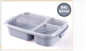 450ml Healthy Material Lunch Box 1 Layer Wheat Straw Bento Boxes Microwave Dinnerware Food Storage Container Lunchbox