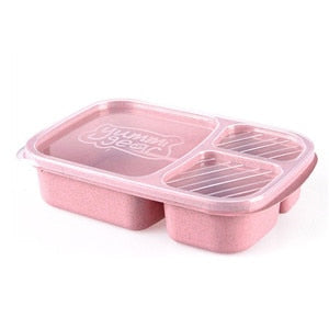 450ml Healthy Material Lunch Box 1 Layer Wheat Straw Bento Boxes Microwave Dinnerware Food Storage Container Lunchbox