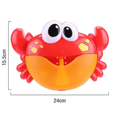 Load image into Gallery viewer, Automatic Bubble Machine Cute Cartoon Animal Crab Bubble Frog Hippo Blower Maker Kids Funny Interactive Summer Bath Outdoor Toys