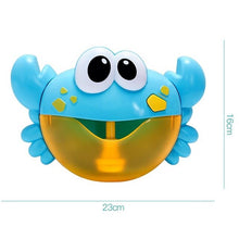 Load image into Gallery viewer, Automatic Bubble Machine Cute Cartoon Animal Crab Bubble Frog Hippo Blower Maker Kids Funny Interactive Summer Bath Outdoor Toys