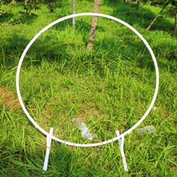 wedding props birthday party decor wrought iron circle round ring arch backdrop arch lawn artificial flower row stand wall shelf