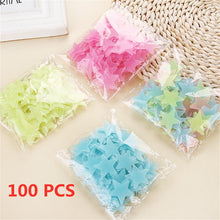 Load image into Gallery viewer, 100PCS/Lot 3cm Luminous Star Stickers Bedroom Sofa Fluorescent Painting Toy PVC Stickers Glow in the Dark Toys for Kids