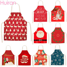 Load image into Gallery viewer, Huiran Merry Christmas Apron Santa Claus Christmas Decorations For Home 2019 Navidad 2020 Happy New Year Christmas Kitchen Noel