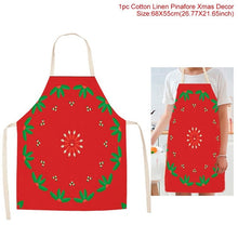 Load image into Gallery viewer, Huiran Merry Christmas Apron Santa Claus Christmas Decorations For Home 2019 Navidad 2020 Happy New Year Christmas Kitchen Noel