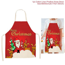 Load image into Gallery viewer, Huiran Merry Christmas Apron Santa Claus Christmas Decorations For Home 2019 Navidad 2020 Happy New Year Christmas Kitchen Noel