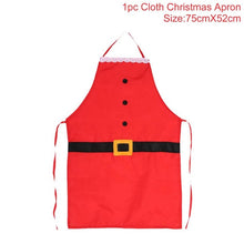 Load image into Gallery viewer, Huiran Merry Christmas Apron Santa Claus Christmas Decorations For Home 2019 Navidad 2020 Happy New Year Christmas Kitchen Noel