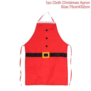 Huiran Merry Christmas Apron Santa Claus Christmas Decorations For Home 2019 Navidad 2020 Happy New Year Christmas Kitchen Noel