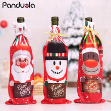 Load image into Gallery viewer, 2020 1PC New Christmas Decor For Home Xmas Wine Bottle Bag Cover Santa Claus Deer Bottle Clothes Kitchen Decoration New Year