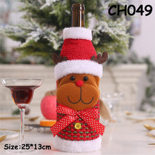 Load image into Gallery viewer, 2020 1PC New Christmas Decor For Home Xmas Wine Bottle Bag Cover Santa Claus Deer Bottle Clothes Kitchen Decoration New Year