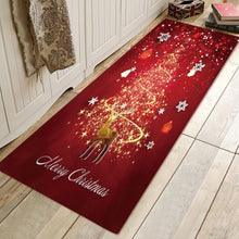 Load image into Gallery viewer, Cartoon Style Christmas Holiday Print Coral Fleece Anti-Skid Bath Mats Area Rugs Doormats For Kitchen Living Room Bedroom