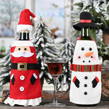 Load image into Gallery viewer, 2020 Christmas Wine Bottle Decor Set Santa Claus Snowman Bottle Cover Clothes Kitchen Decoration For New Year Xmas Dinner Party