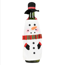 Load image into Gallery viewer, 2020 Christmas Wine Bottle Decor Set Santa Claus Snowman Bottle Cover Clothes Kitchen Decoration For New Year Xmas Dinner Party