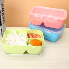 Load image into Gallery viewer, 1 PCS Healthy Plastic Food Container Portable Lunch Box With Spoon Capacity Camping Picnic Food Fruit Container Storage Box