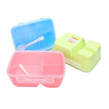 Load image into Gallery viewer, 1 PCS Healthy Plastic Food Container Portable Lunch Box With Spoon Capacity Camping Picnic Food Fruit Container Storage Box