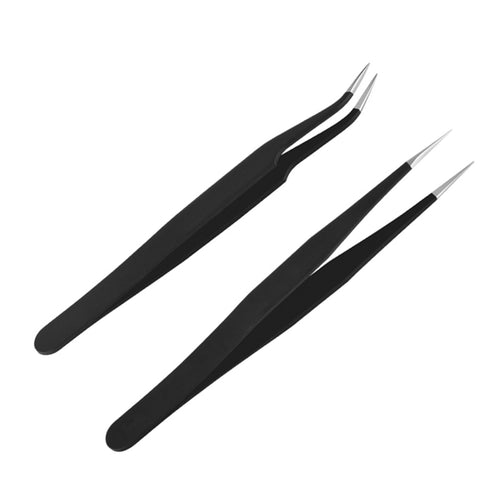 2pcs Scrapbooking Tweezers Stencils Paper Quilling Tool Straight Angle Point Tweezers DIY Handmade Gift Card Photo Album Helper