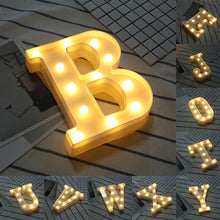 Load image into Gallery viewer, Luminous Letter Night Led Light Creative 26 English Alphabet Number Led Lamp Battery Romantic Wedding Party Decoration Drop Ship