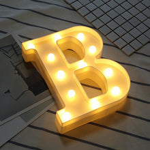 Load image into Gallery viewer, Luminous Letter Night Led Light Creative 26 English Alphabet Number Led Lamp Battery Romantic Wedding Party Decoration Drop Ship