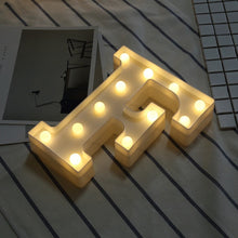 Load image into Gallery viewer, Luminous Letter Night Led Light Creative 26 English Alphabet Number Led Lamp Battery Romantic Wedding Party Decoration Drop Ship