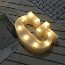 Load image into Gallery viewer, Luminous Letter Night Led Light Creative 26 English Alphabet Number Led Lamp Battery Romantic Wedding Party Decoration Drop Ship