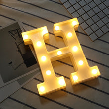 Load image into Gallery viewer, Luminous Letter Night Led Light Creative 26 English Alphabet Number Led Lamp Battery Romantic Wedding Party Decoration Drop Ship