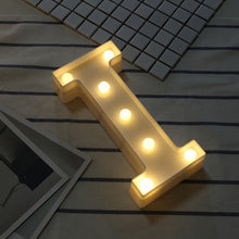 Load image into Gallery viewer, Luminous Letter Night Led Light Creative 26 English Alphabet Number Led Lamp Battery Romantic Wedding Party Decoration Drop Ship