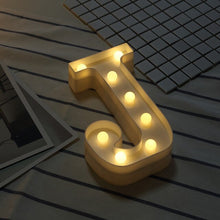 Load image into Gallery viewer, Luminous Letter Night Led Light Creative 26 English Alphabet Number Led Lamp Battery Romantic Wedding Party Decoration Drop Ship