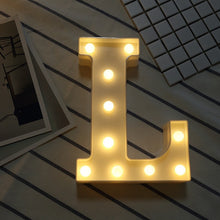 Load image into Gallery viewer, Luminous Letter Night Led Light Creative 26 English Alphabet Number Led Lamp Battery Romantic Wedding Party Decoration Drop Ship