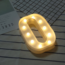 Load image into Gallery viewer, Luminous Letter Night Led Light Creative 26 English Alphabet Number Led Lamp Battery Romantic Wedding Party Decoration Drop Ship