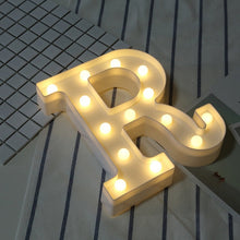 Load image into Gallery viewer, Luminous Letter Night Led Light Creative 26 English Alphabet Number Led Lamp Battery Romantic Wedding Party Decoration Drop Ship