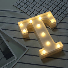 Load image into Gallery viewer, Luminous Letter Night Led Light Creative 26 English Alphabet Number Led Lamp Battery Romantic Wedding Party Decoration Drop Ship