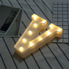 Load image into Gallery viewer, Luminous Letter Night Led Light Creative 26 English Alphabet Number Led Lamp Battery Romantic Wedding Party Decoration Drop Ship