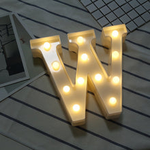 Load image into Gallery viewer, Luminous Letter Night Led Light Creative 26 English Alphabet Number Led Lamp Battery Romantic Wedding Party Decoration Drop Ship