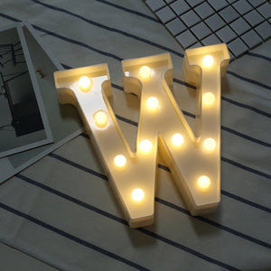 Luminous Letter Night Led Light Creative 26 English Alphabet Number Led Lamp Battery Romantic Wedding Party Decoration Drop Ship