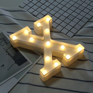 Luminous Letter Night Led Light Creative 26 English Alphabet Number Led Lamp Battery Romantic Wedding Party Decoration Drop Ship