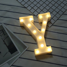 Load image into Gallery viewer, Luminous Letter Night Led Light Creative 26 English Alphabet Number Led Lamp Battery Romantic Wedding Party Decoration Drop Ship