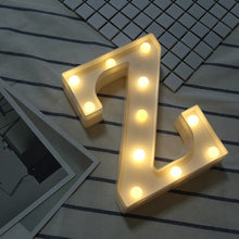 Load image into Gallery viewer, Luminous Letter Night Led Light Creative 26 English Alphabet Number Led Lamp Battery Romantic Wedding Party Decoration Drop Ship