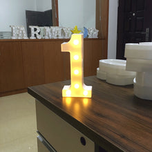 Load image into Gallery viewer, Luminous Letter Night Led Light Creative 26 English Alphabet Number Led Lamp Battery Romantic Wedding Party Decoration Drop Ship