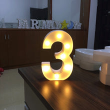 Load image into Gallery viewer, Luminous Letter Night Led Light Creative 26 English Alphabet Number Led Lamp Battery Romantic Wedding Party Decoration Drop Ship