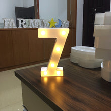 Load image into Gallery viewer, Luminous Letter Night Led Light Creative 26 English Alphabet Number Led Lamp Battery Romantic Wedding Party Decoration Drop Ship