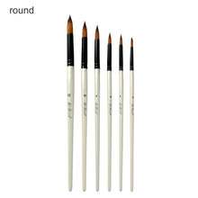 Load image into Gallery viewer, Artist Pen Brushes Eco-friendly  Pearl White Watercolor Pen Acrylic Oil Watercolour Painting Nylon Hair Model Paint 6 Pcs