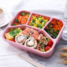 Load image into Gallery viewer, 800-1000Ml Healthy Wheat Straw Lunch Box For Kids Portable Microwavable Bento Box Fruit Food Container Tableware